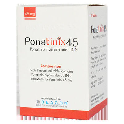 30 Cápsulas 45 mg Ponatinib Inibidores da cinase multi- direcionados