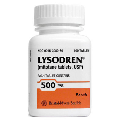 Tlph、BMS Mitotano Lysodren 500mg*100 comprimidos Carcinoma do córtex adrenal para câncer estágio 1 2 3