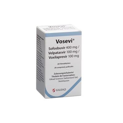 Gilead Sofosbuvir/Velpatasvir/Voxilaprevir Vosevi 400mg*28 comprimidos Hepatite C para estádio 1 2 3 cancro