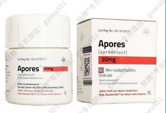 TlphApremilast_ Apores30mg*60 comprimidos/ frasco (caixa) Psoriase, Artrite PsoriásicaAplicável durante o tratamento com este medicamento